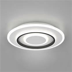 Jora Small Round LED White With Black Trim Flush CCT Fitting R64303131