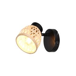 Laurent 105mm Shade Black And Natural Bamboo Wall Spot R86091732