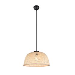 Laurent Black And Natural Bamboo Ceiling Pendant R36061032