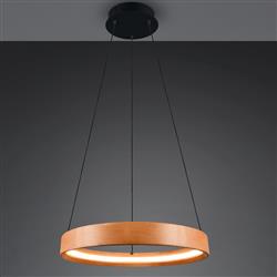 Lynwood Single Wood Finish LED Pendant 355030130