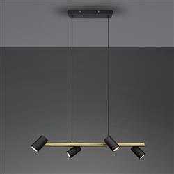 Marley Adjustable Four Light Bar Pendant Fitting