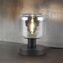 Mataro Matt Black And Smoked Table Lamp 564100132