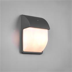Mersey IP44 Anthracite Twilight Sensor House Number Outdoor Wall Light 212160242