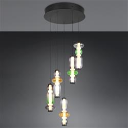 Minerva 5-Light Round Multicolour CCT LED Pendant 334330517