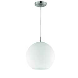 Moon Matt Nickel & White Large Ceiling Pendant R30153007