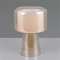 Rocka Glass and Fabric Table Lamp