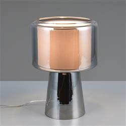 Rocka Glass and Fabric Table Lamp