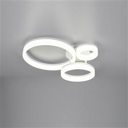 Scope Large Round LED Matt Finished 3 Light Flush Ceiling Fitting 