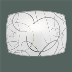 Spirelli White Glass Wall Light 204400101
