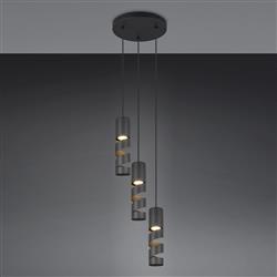 Stream Three Light Ceiling Pendants