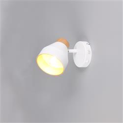 Valentin White and Gold (Colour) Single Wall Or Ceiling Spotlight R81921731
