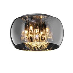 Vapore Chrome Glass Semi-Flush Fitting 611210506