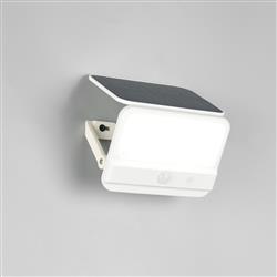 Viamao IP44 Solar PIR White Outdoor Wall Light R23166101