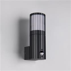 Volga IP54 Anthracite Motion Sensor Outdoor Wall Light 269469142