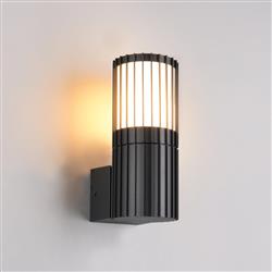 Volga IP54 Anthracite Single Outdoor Wall Light 269460142