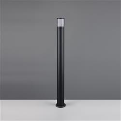 Volga IP54 Anthracite Tall Ribbed Outdoor Post Light 469460142