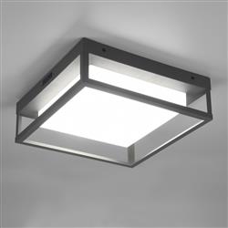Witham Square Outdoor Anthracite IP54 LED Wall Or Ceiling Fitting 677860142