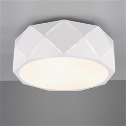 Zandor Matt White Flush Ceiling Light 603500331