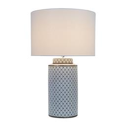 Monroe Blue and White Table Lamp with Shade MON01TL