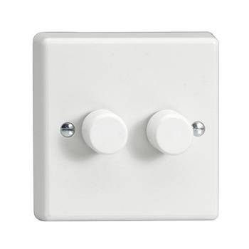 V-Dim White Rotary 2-Way Dimmer HQ83W