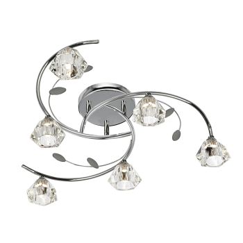 Sierra 6 Light Polished Chrome Ceiling Fitting 2636-6CC