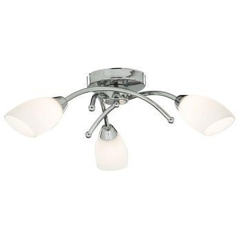 Opal 3 Arm Semi Flush Ceiling Light