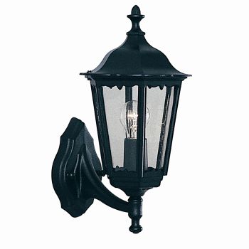 Alex Black Outdoor IP44 Upwards Wall Light 82530BK