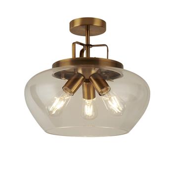 Dale Semi-Flush Triple Ceiling Light