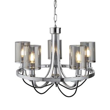 Catalina Polished Chrome Five Light Ceiling Pendant 9045-5CC