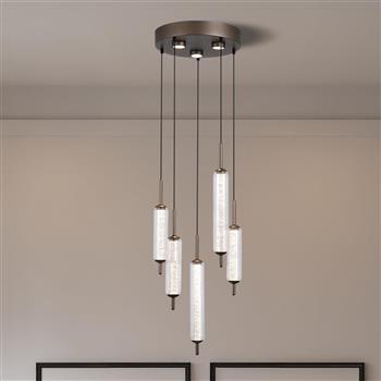 Cattail LED Latte Five Light Ceiling Pendant 76210-5CL