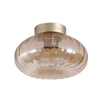 Celestial Gold Metal And Amber Glass Flush Fitting 32156-28GO