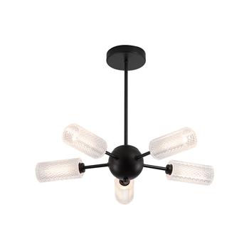Cosmic Black Five Light Semi-Flush 96505-5BK