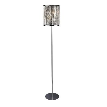 Elise Crystal Glass Polished Chrome Double Floor Lamp 8932CC