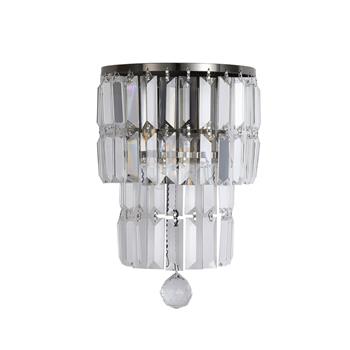 Empire Two Light Antique Brass And Crystal Wall Fitting 61321-2AB