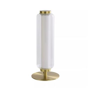 Mod LED Satin Brass And Opal White Dimmable Table Lamp 26251SB