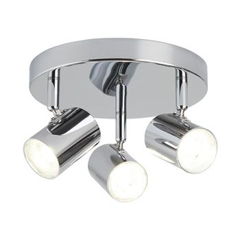  Rollo LED Round Adjustable Three Arm Spotlight Ceiling Fitting