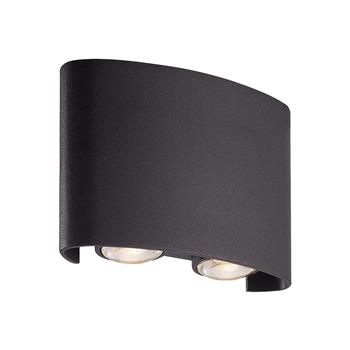 Shadows IP44 Black Outdoor LED Wall Light 1226-4BK