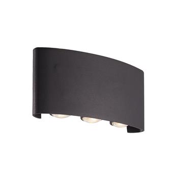Shadows IP44 Black Outdoor LED Wall Light 1226-6bk