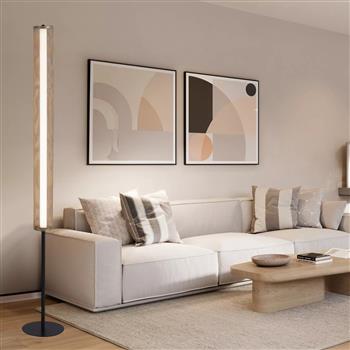 Thread Dimmable LED Gold Mesh And Black Floor Lamp 25153-1BK