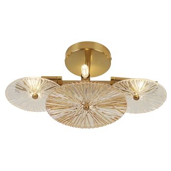 Wagon Wheel Bronze And Amber 6 Light Wall Or Flush Light 88210-6BZ