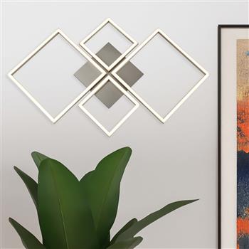 Wall Art Large Sized LED Satin Silver Wall Fitting 2914SS