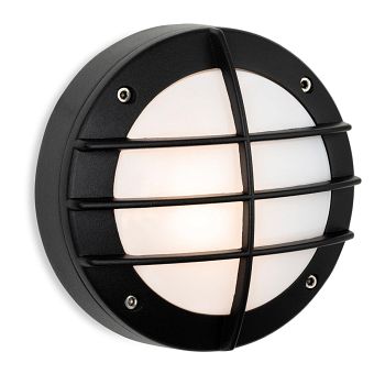 Nova IP44 Rated Caged Black Outdoor Wall Light 3824BK