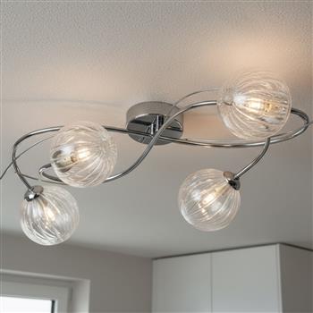 Elba 4-Light Semi-Flush Ceiling Fitting