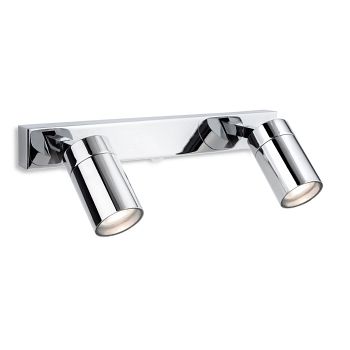 Pinnacle Bathroom IP44 Rated Wall & Ceiling Two Light Spots 2892CH