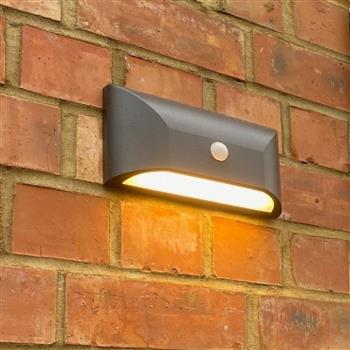 Mission IP65 LED Outdoor Resin PIR Graphite Wall Light 4156GP