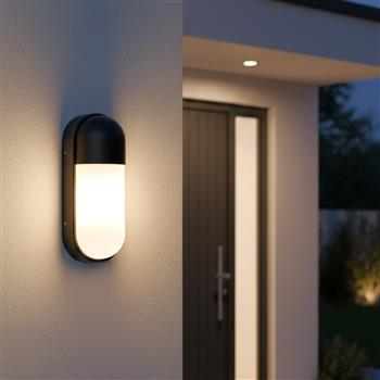 Murray IP65 Black Eyelid Bulkhead Light 6827BK