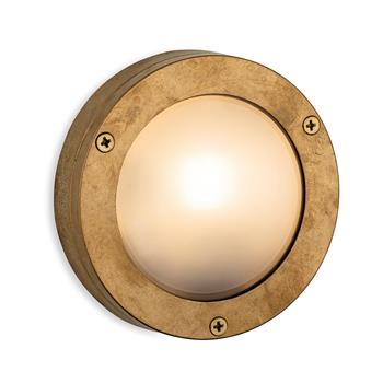 Nautic IP64 Small Solid Brass Bulkhead Wall Light 3852BR