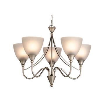 Santana 5 Light Satin Steel Ceiling Light 8040SS