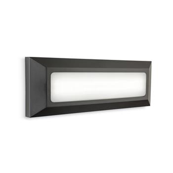 Shine LED Graphite Wall/Step Outdoor Light 2811GP