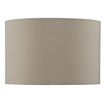 390mm Taupe Faux Silk Drum Shade S1120